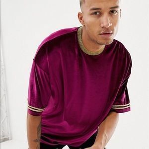 New, ASOS, relaxed longline T-shirt. M, velour